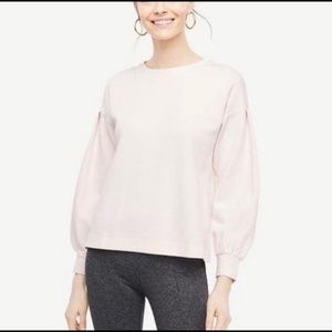 Ann Taylor | Athleisure Sweatshirt in Ballet Pink